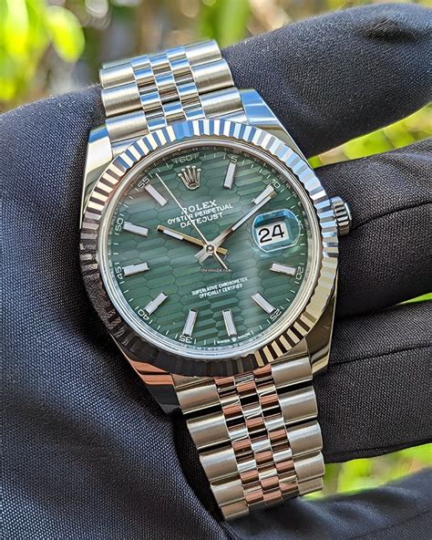 green rolex date just|Rolex Datejust green dial price.